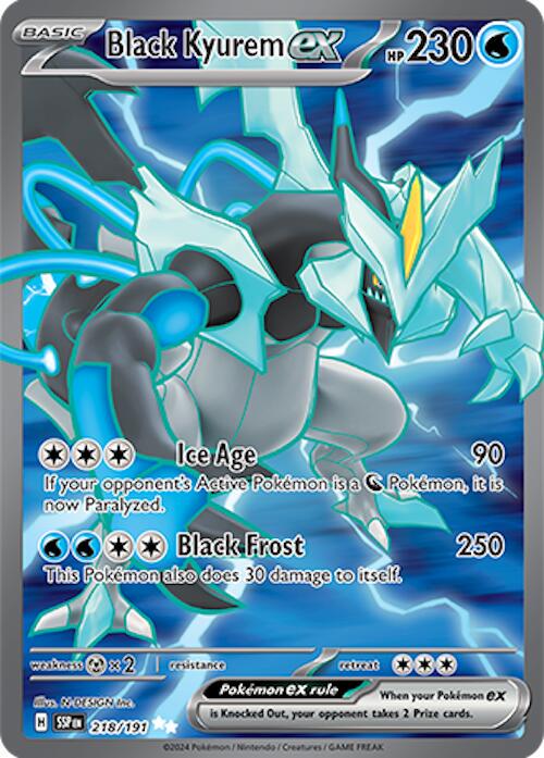 Black Kyurem Ex #218 Pokemon Surging Sparks