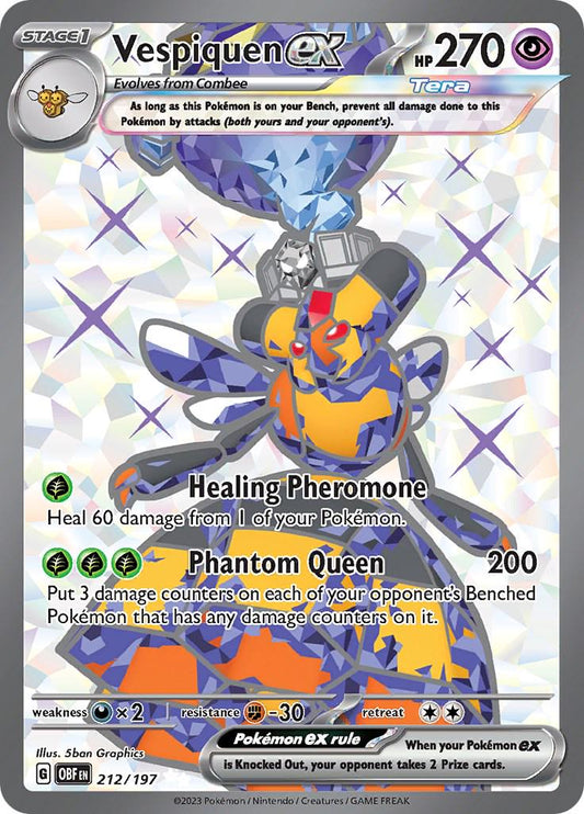 Vespiquen Ex #212 Pokemon Obsidian Flames