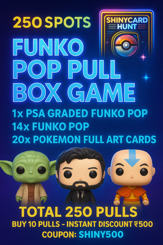 Sunday 21/9, Live Pull Box Game, Use code "SHINY500" to get Rs 500 flat discount on 10+ pull purchase.