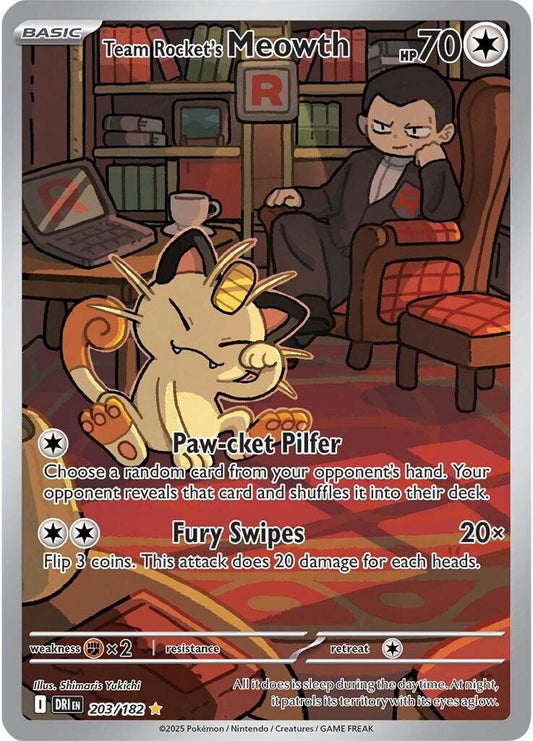 Team Rocket's Meowth #203 Pokemon Destined Rivals