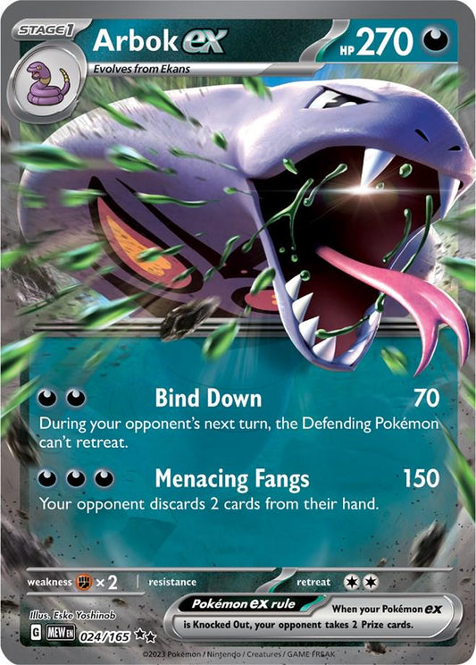 Arbok Ex #24 Pokemon Scarlet & Violet 151