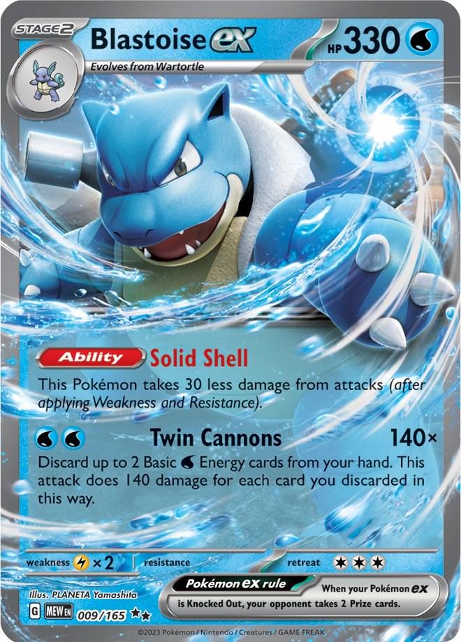 Blastoise Ex #9 Pokemon Scarlet & Violet 151