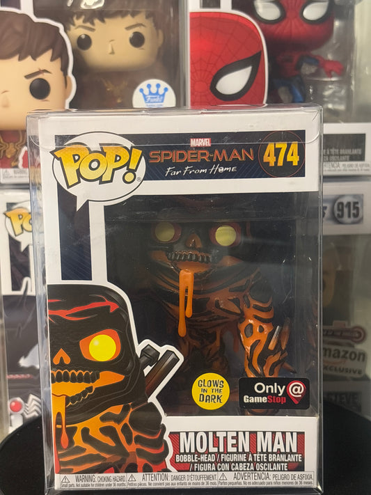 🔥 Funko Pop! Molten Man #474 – Glows in the Dark | GameStop Exclusive | Spider-Man: Far From Home